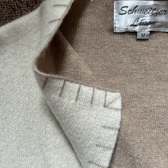 Schweitzer 100% Cashmere cardigan- thick Cream M - Picture 3 of 8